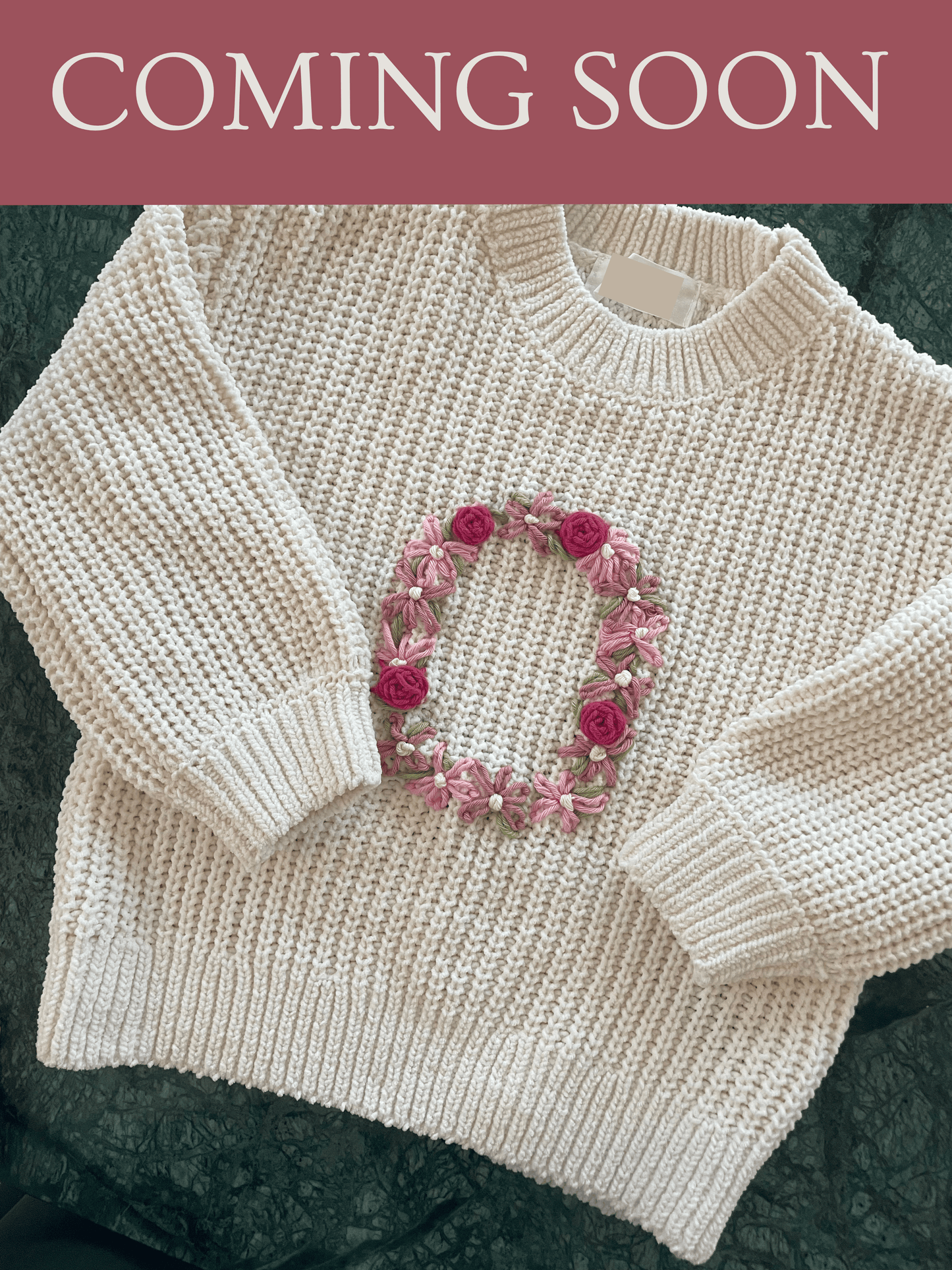 Personaliseret sweater - blomster bogstav